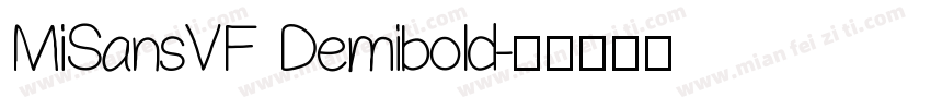 MiSansVF Demibold字体转换
